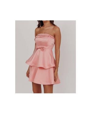 One And Only Collective Rylee Satin Mini Dress - Pink