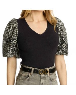 Caballero Andrea Knit Top - Black