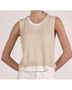 Elan Layered Look Muscle Tee - White