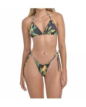 Steffany Milano Citrus Muse Tie-Side Bikini Set - Green