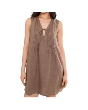 Splendid Stella Linen Mini Dress - Brown