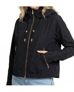 Moorer Hooded Zip Jacket - Black