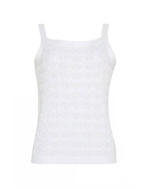 BURGESS SWEATERS Monica Knit Tank - White