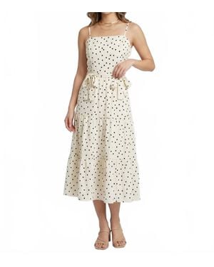 She + Sky Dotty Darling Midi Dress - Natural