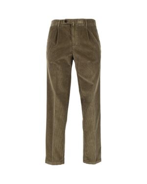 BRIGLIA Straight-Leg Corduroy Pants - Green