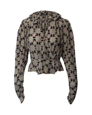 Isabel Marant Blinea Wrap-Effect Blouse - Black