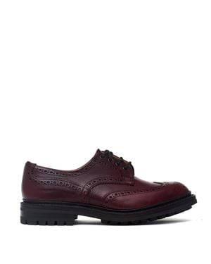 Tricker's Bourton Derby Brogues Wingtip Brogues - Red