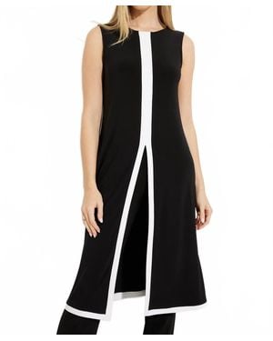 Joseph Ribkoff Color-Block Sleeveless Tunic - Black