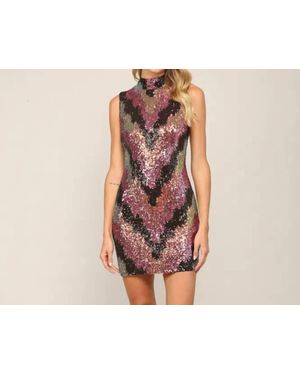 Fate Sleeveless Sequin Mini Dress - Black