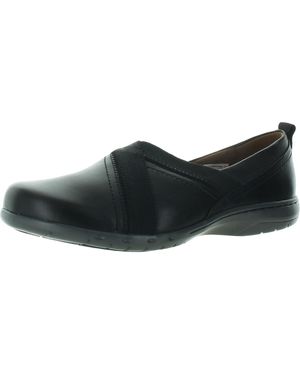 Cobb Hill Solid Leather Flat Shoes - Black