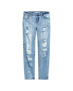 Tractr Jeans Destructed Weekender Pant - Blue