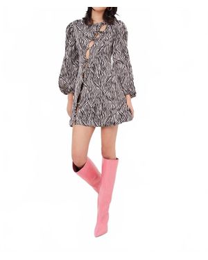 For Love & Lemons Rosita Mini Dress - Gray