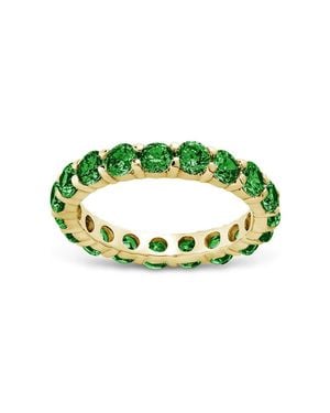 Sterling Forever Sterling Gracie Emerald Cz Eternity Ring - Green