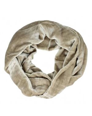 Dana Herbert Silk Velvet Infinity Scarf - Metallic