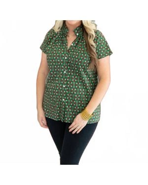 Layerz Clothing Robin Short Sleeve Top - Green