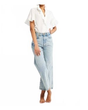 MILLE Vanessa Swiss Dot Top - Blue