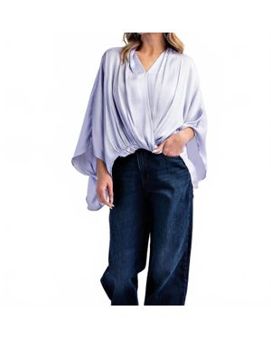 Love Margaret Surplice Blouse - Blue