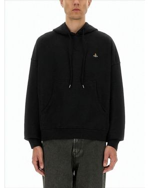 【関税&送料込】Vivienne Westwood Black Cotton Ashton Sweats Vivienne Westwood Hoodies for Men | Online Sale up to 46% off | Lyst