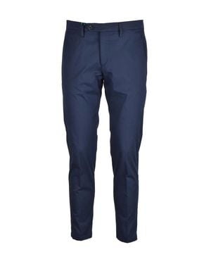 Michael Coal Cotton Polyamide Stretch Pants - Blue