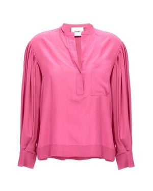 Nude Silk Blouse - Pink