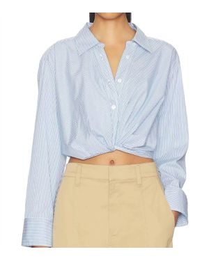 A.L.C. Leo Cropped Shirt - Blue