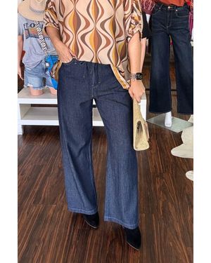Thml Denim Elastic Waist Pants - Blue