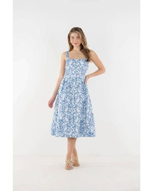 Emily Mccarthy Constance Midi Dress - Blue