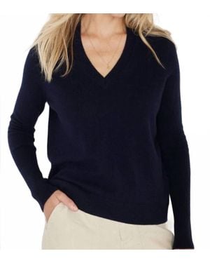 Not Monday Ava V-Neck Top - Blue
