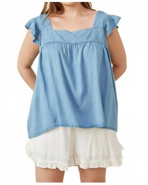 Hayden LA Remi Tencel Top - Blue