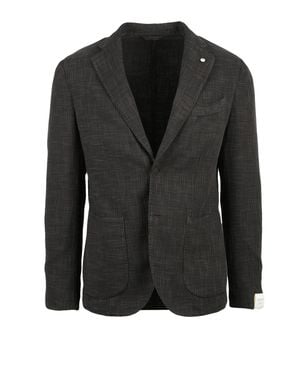 L.B.M. 1911 Cotton Silk Rounded Jacket - Black