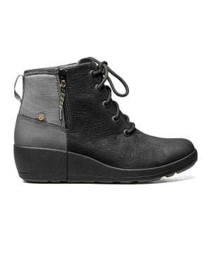 Bogs Vista Rugged Lace Waterproof Ankle Boot - Black