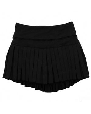 Azarhia Girls Mini Pleated Skort - Black