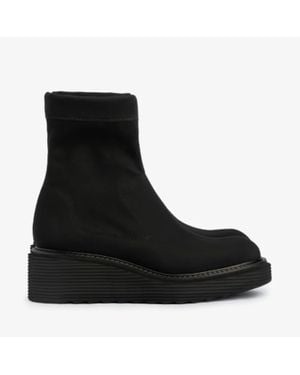 Pedro Garcia Sorina Stretch Wedge Boot - Black