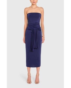 Amanda Uprichard Ayanna Midi Dress - Blue