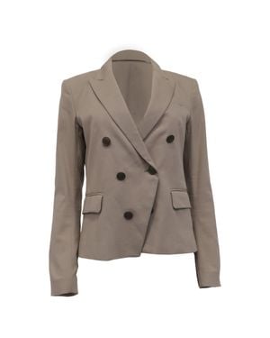 Theory Double-Breasted Blazer - Brown