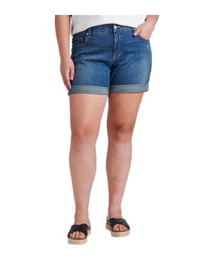 Jag Mid Rise Alex Boyfriend Short Plus - Blue