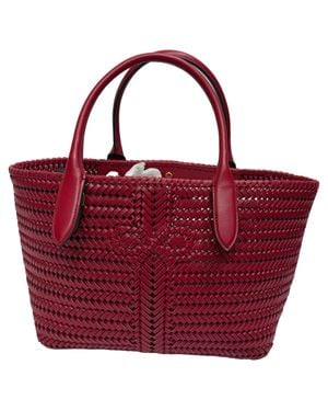 Anya Hindmarch Neeson Woven Tote Bag - Red