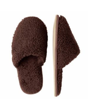Softies Dream Plush Cozy Lounge Slippers - Brown