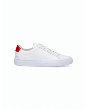 Common Projects Minimalist Leather Low-Top Sneakers With Contrasting Heel Tab - White
