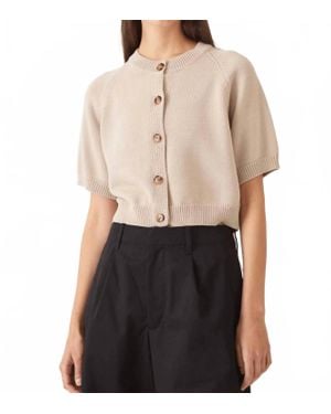 DEMYLEE Amy Short-Sleeve Cardigan - Natural