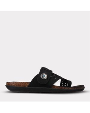 Mykos Scarlett Toe Ring Sandal - Black