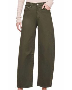 DL1961 Miro High Rise Barrel Leg Ankle Jeans - Green