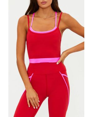 Beach Riot Vinny Crop Tank Top - Red