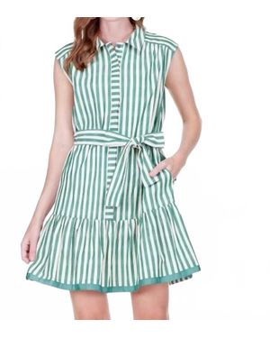 J joy Contrast Shirtdress - Blue