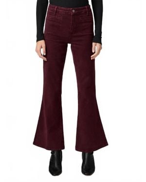 PAIGE Marlow Skimmer Flare Jeans - Red