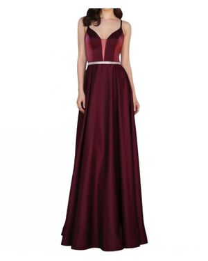 Clarisse Sleeveless V-Neck Maxi Dress - Purple