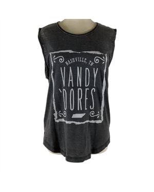 Pressbox Vanderbilt College Ruffy Tank - Black