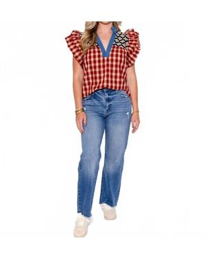 Thml Flutter Sleeve Top - Blue