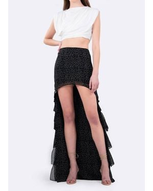 NonChalant Label Lena Ruffled Tiered Skirt - Black