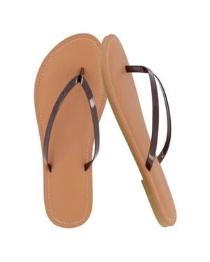 Cushionaire Cora Flip Flops - Brown